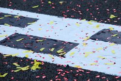 Confetti op start-finish