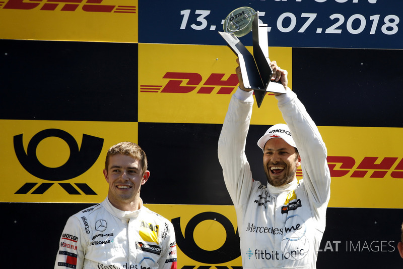 Podium: Race winner Gary Paffett, Mercedes-AMG Team HWA