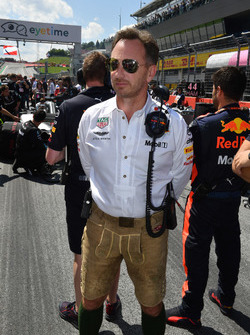 Christian Horner, directeur de Red Bull Racing sur la grille