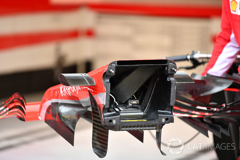 Detalle del morro del Ferrari SF71H