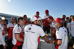 Sauber lors de la course de radeaux