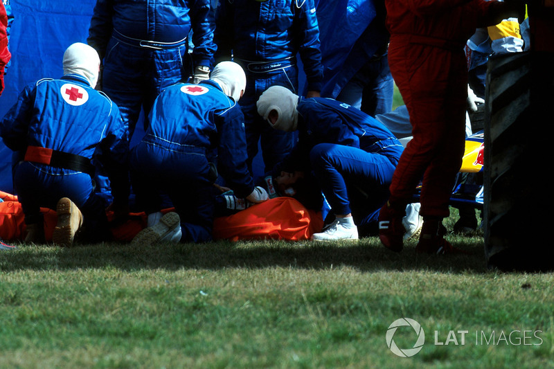 Pedro Diniz, Sauber Petronas C18, crash