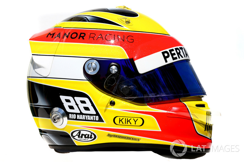 Il casco di Rio Haryanto, Manor Racing