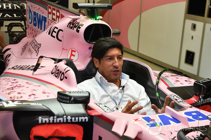 Ivan Zamorano exfutbolista en el Sahara Force India VJM10