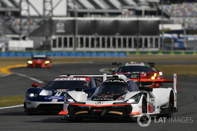 #7 Acura Team Penske Acura DPi, P: Helio Castroneves, Ricky Taylor, Graham Rahal, #66 Chip Ganassi Racing Ford GT, GTLM: Dirk Müller, Joey Hand, Sébastien Bourdais