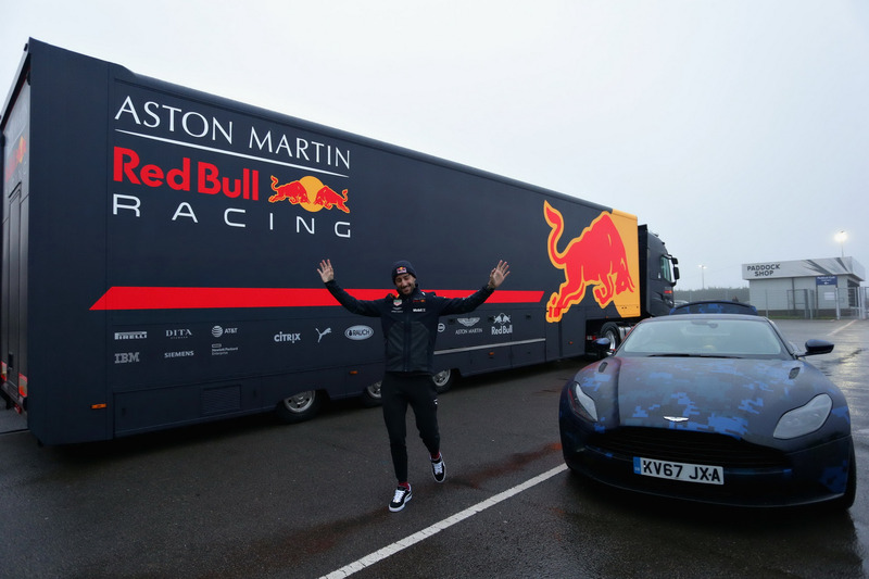 Daniel Ricciardo, Red Bull Racing with a Aston Martin DB11