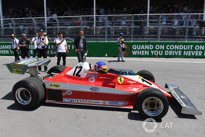 Jacques Villeneuve, pilota el Ferrari 312 T3 con el que su padre ganó el GP de Canadá de 1978