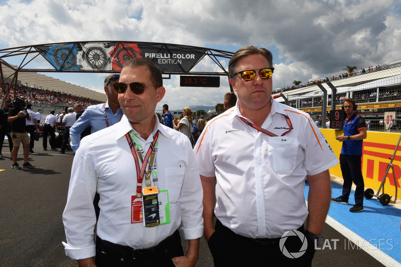 Zak Brown, McLaren Racing CEO on the grid