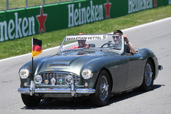Sebastian Vettel, Ferrari on the drivers parade