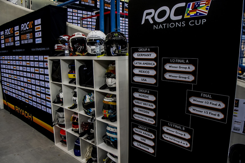 The drivers helmets and competition group tables