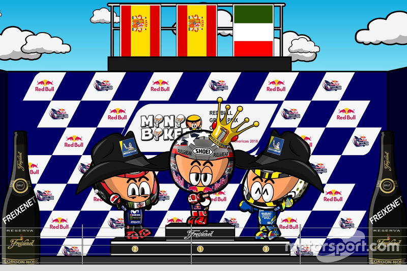 El podio del GP de las Américas de MotoGP 2018, por MiniBikers