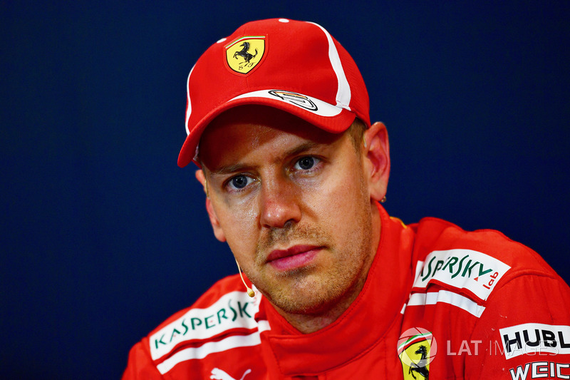 Sebastian Vettel, Ferrari in the Press Conference