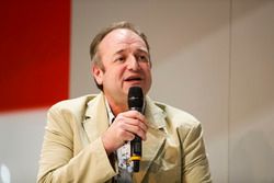 Bruce Wood of Cosworth talks to Henry-Hope Frost on the Autosport stage