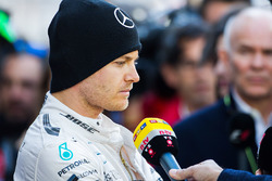 Nico Rosberg, Mercedes AMG F1 with the media
