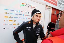 Sergio Perez, Sahara Force India F1 with the media