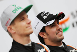 Sergio Perez, Sahara Force India F1 and Nico Hulkenberg, Sahara Force India F1