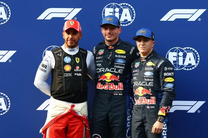 Lewis Hamilton, Ferrari, Max Verstappen, Red Bull Racing, Isack Hadjar, Red Bull Racing