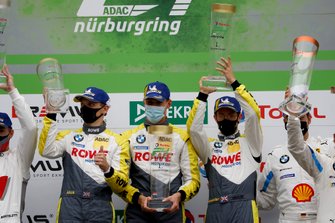 Podium: Race winner #99 Rowe Racing BMW M6 GT3: Alexander Sims, Nicky Catsburg, Nick Yelloly