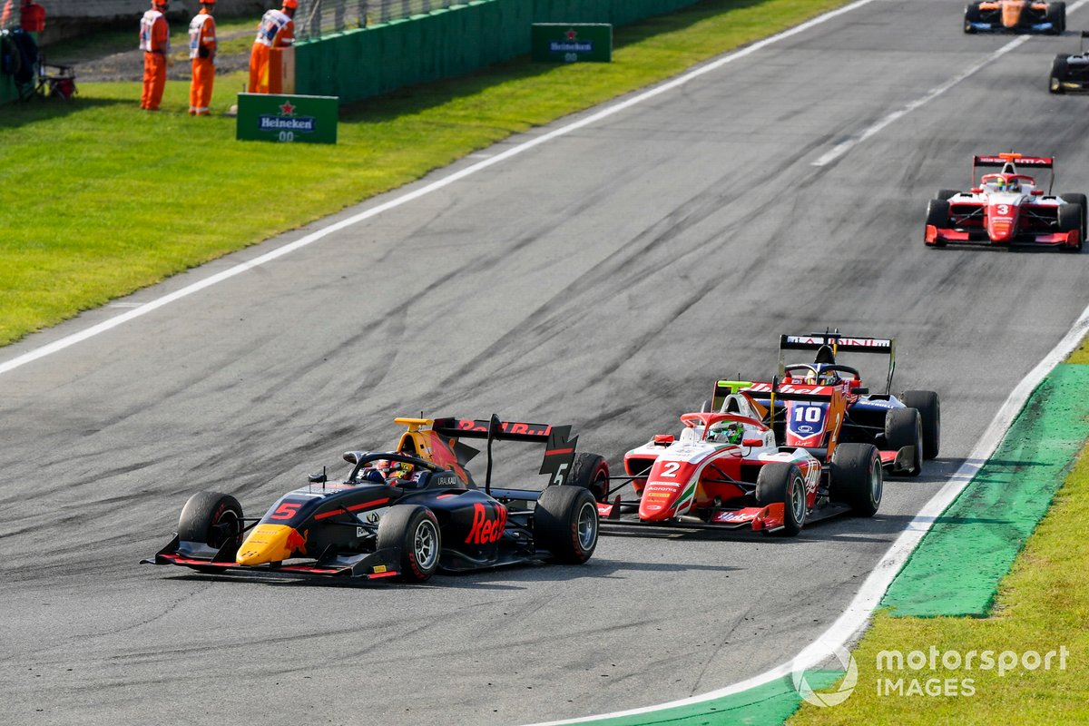 Liam Lawson, Hitech Grand Prix y Frederik Vesti, Prema Racing