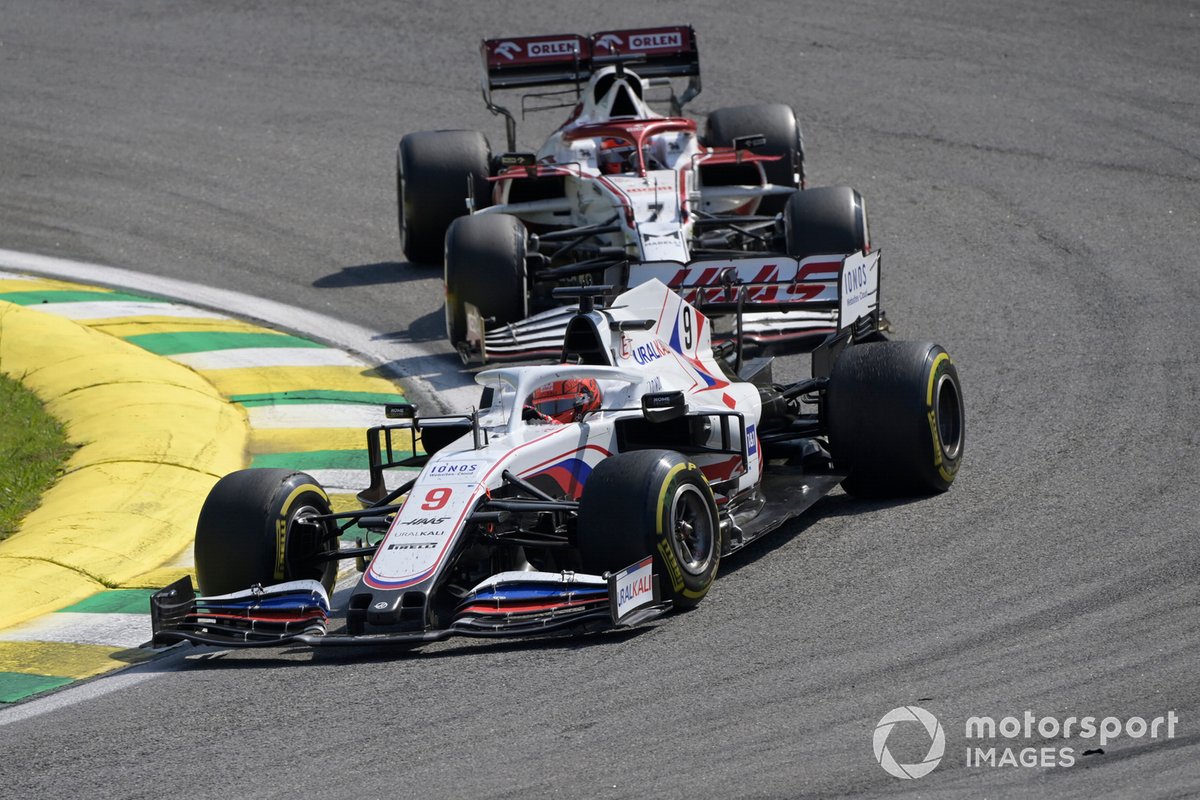 Nikita Mazepin, Haas VF-21, Kimi Raikkonen, Alfa Romeo Racing C41