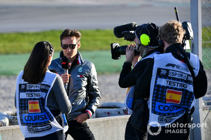 Esteban Gutierrez, Mercedes AMG, talks to the media