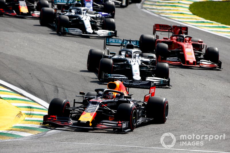 Max Verstappen, Red Bull Racing RB15, Lewis Hamilton, Mercedes AMG F1 W10, Sebastian Vettel, Ferrari SF90, Valtteri Bottas, Mercedes AMG W10