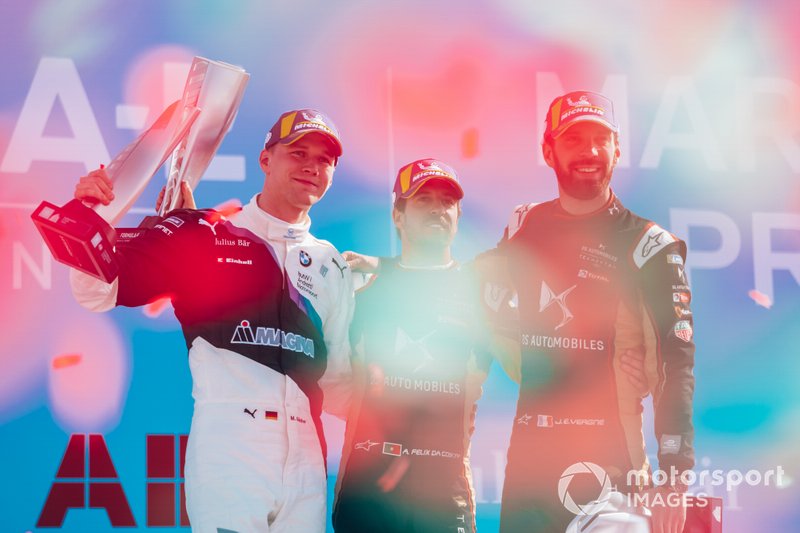 Podio: ganador de la carrera Antonio Felix da Costa, DS Techeetah segundo lugar Maximilian Günther, BMW I Andretti Motorsports, tercer lugar Jean-Eric Vergne, DS Techeetah