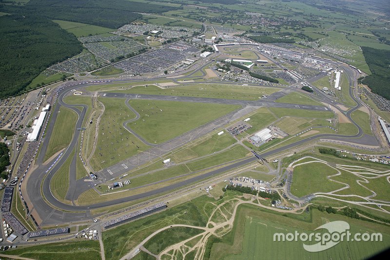 Aerial view of Silverstone circuit