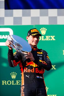 Max Verstappen, Red Bull Racing op het podium
