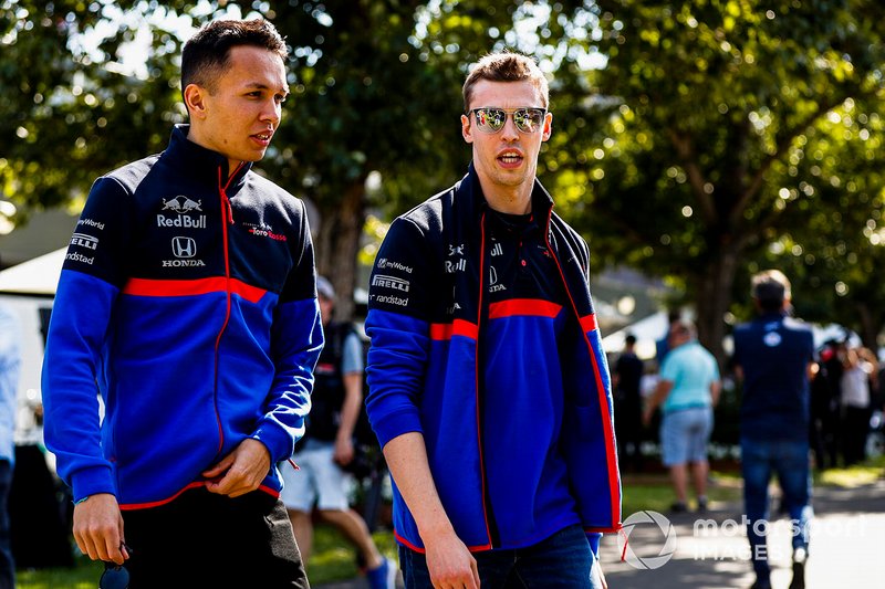 Alexander Albon, Toro Rosso ve Daniil Kvyat, Toro Rosso