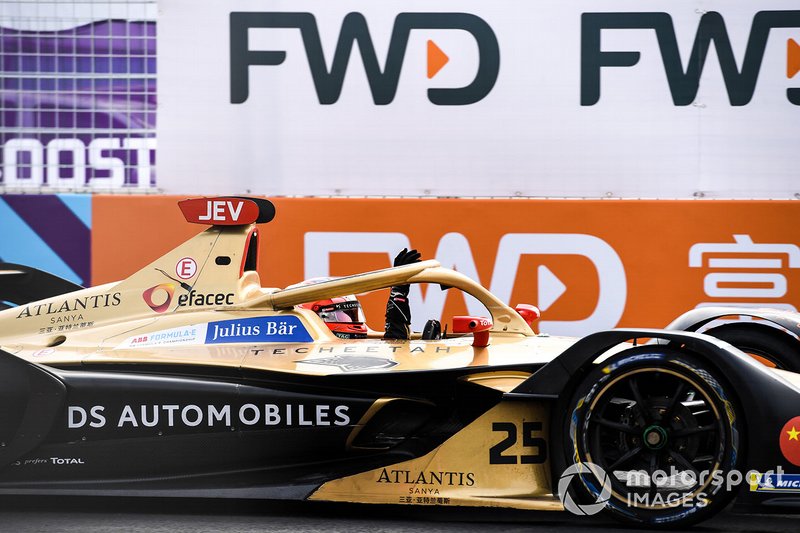 Jean-Eric Vergne, DS TECHEETAH, DS E-Tense FE19, festeggia la vittoria