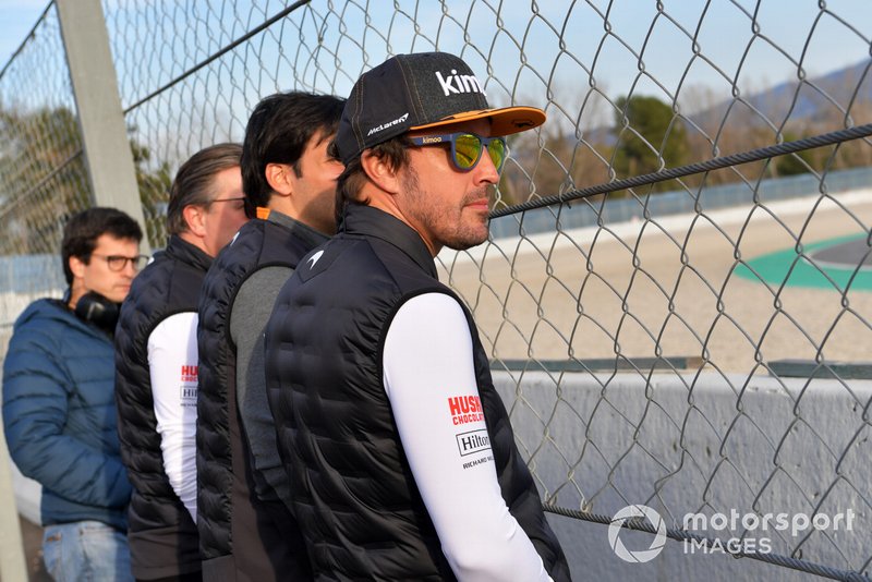 Fernando Alonso en bord de piste