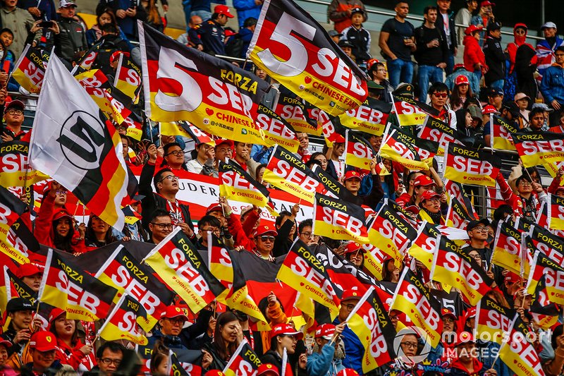 Fans Sebastian Vettel, Ferrari