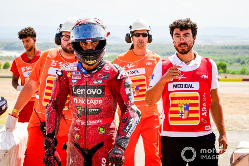 Francesco Bagnaia, caída del equipo Ducati