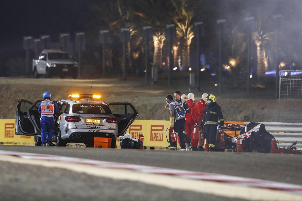The Medical Car at the scene of the accident