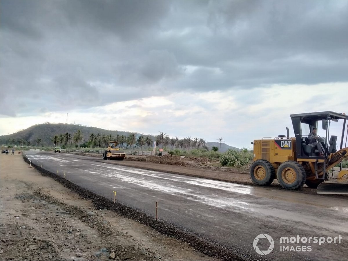 Obras en el Mandalika International Sreet Circuit, de Indonesia