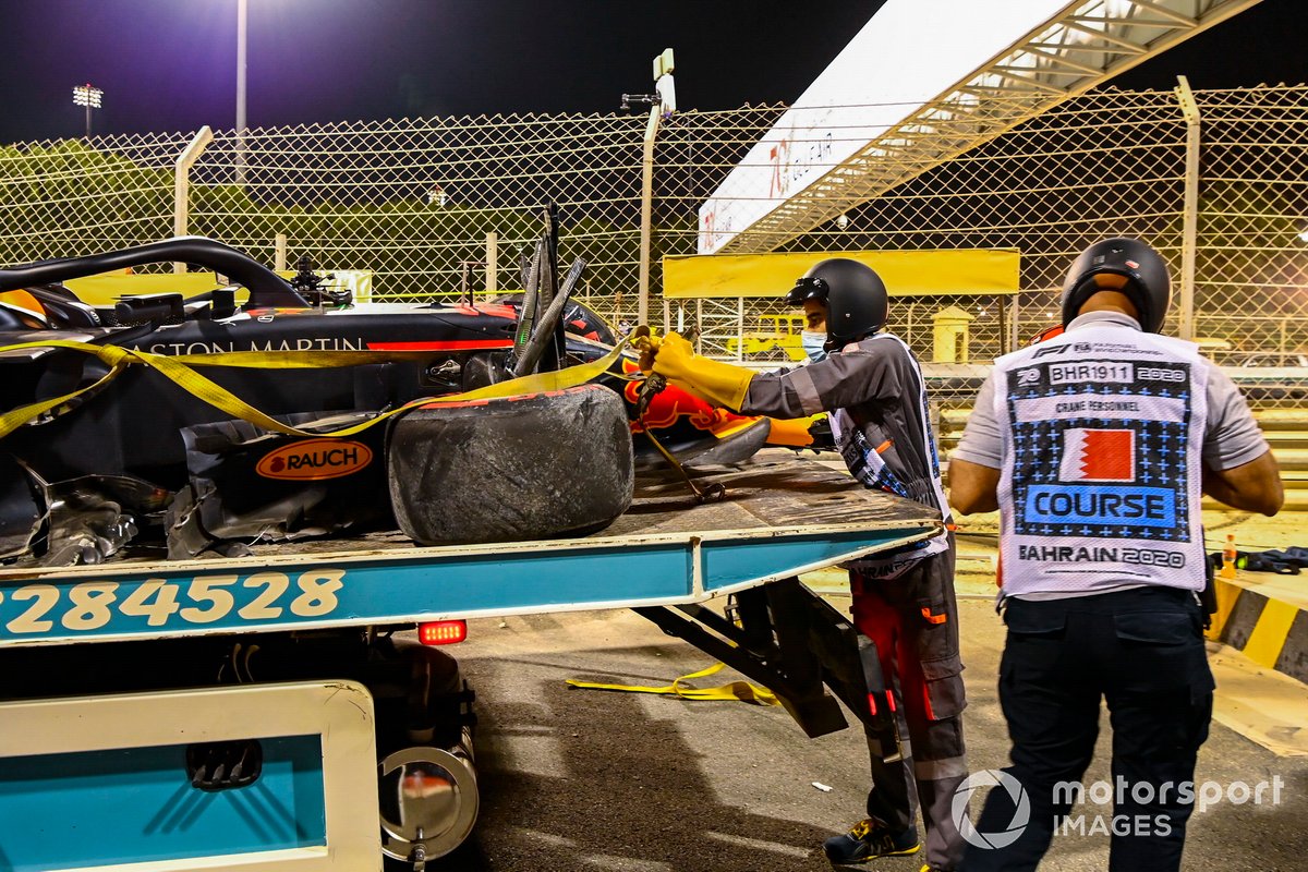 Das Unfallauto von Alexander Albon