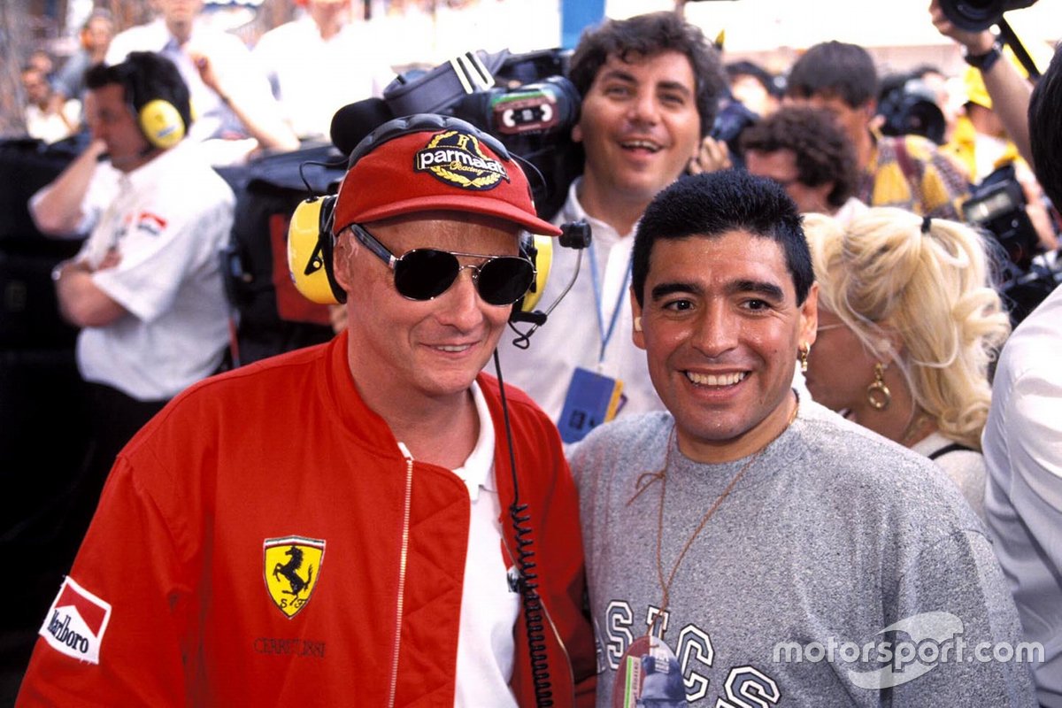 Diego Maradona e Niki Lauda