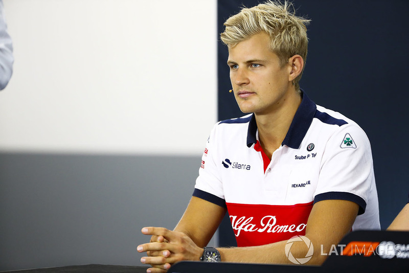 Marcus Ericsson, Sauber, in the Thursday press conference