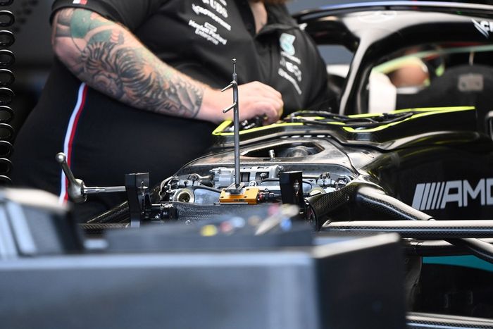 Detalle técnico del Mercedes F1 W14
