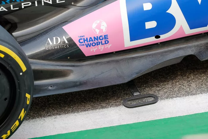 Detalle del piso del Alpine A522