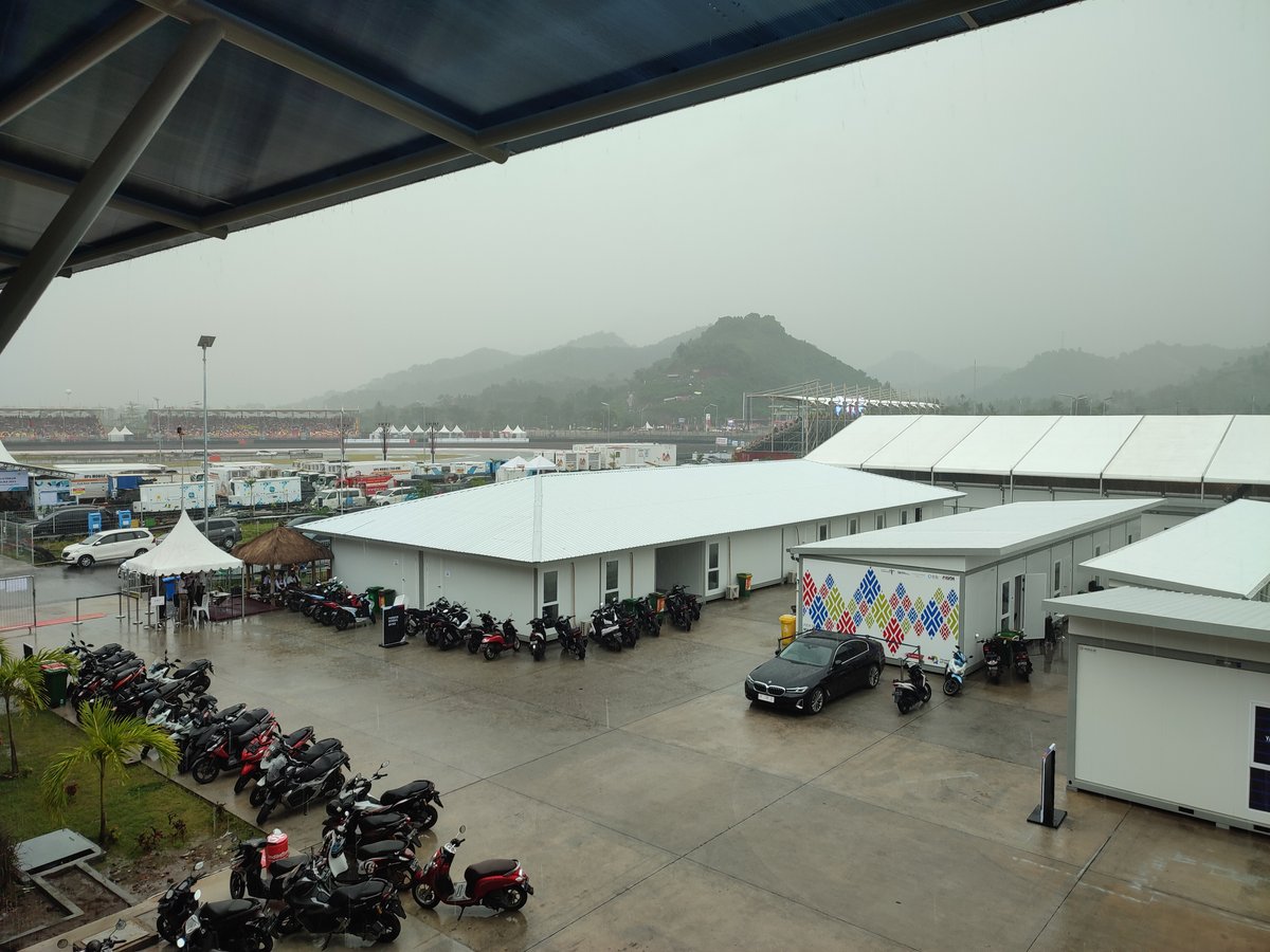 Lluvia en el circuito de Mandalika