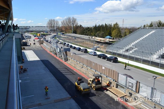 Vista del pit lane de Montreal