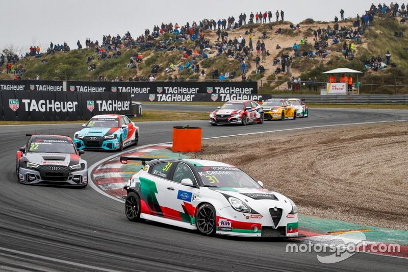 Kevin Ceccon, Team Mulsanne Alfa Romeo Giulietta TCR; Frédéric Vervisch, Comtoyou Team Audi Sport Audi RS 3 LMS