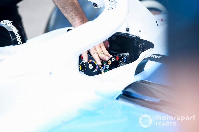 Williams Racing FW42 cockpit and steering wheel