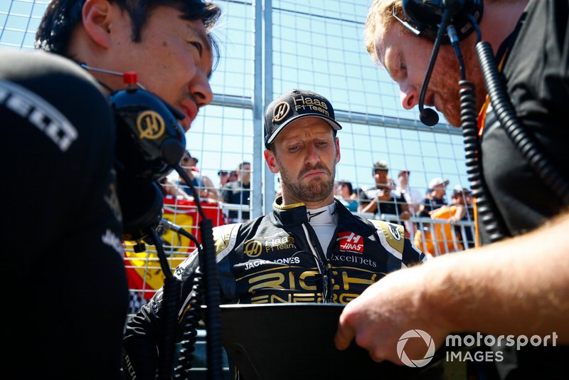 Romain Grosjean, Haas F1, sur la grille
