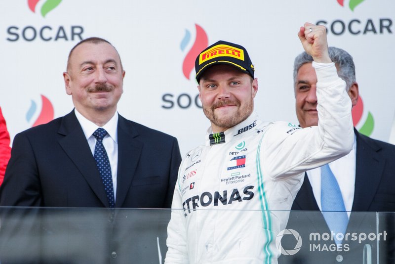 Podio: ganador de la carrera Valtteri Bottas, Mercedes AMG F1