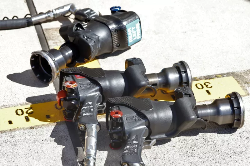 Haas F1 Team pitstop wheel guns