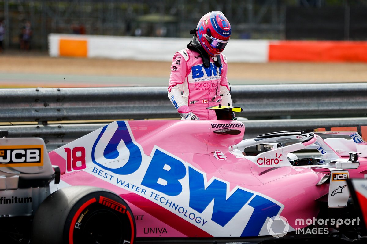Lance Stroll, Racing Point en Parc Ferme