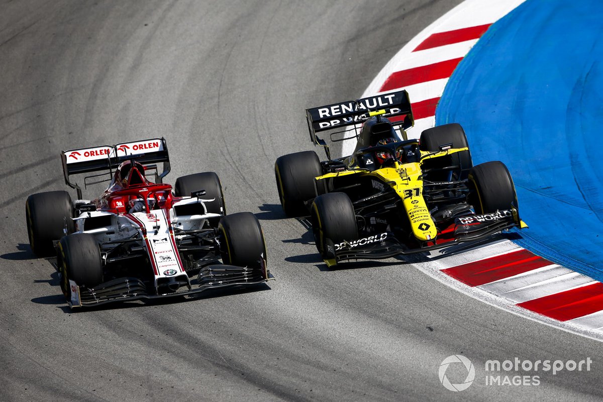Кими Райкконен, Alfa Romeo, и Эстебан Окон, Renault F1